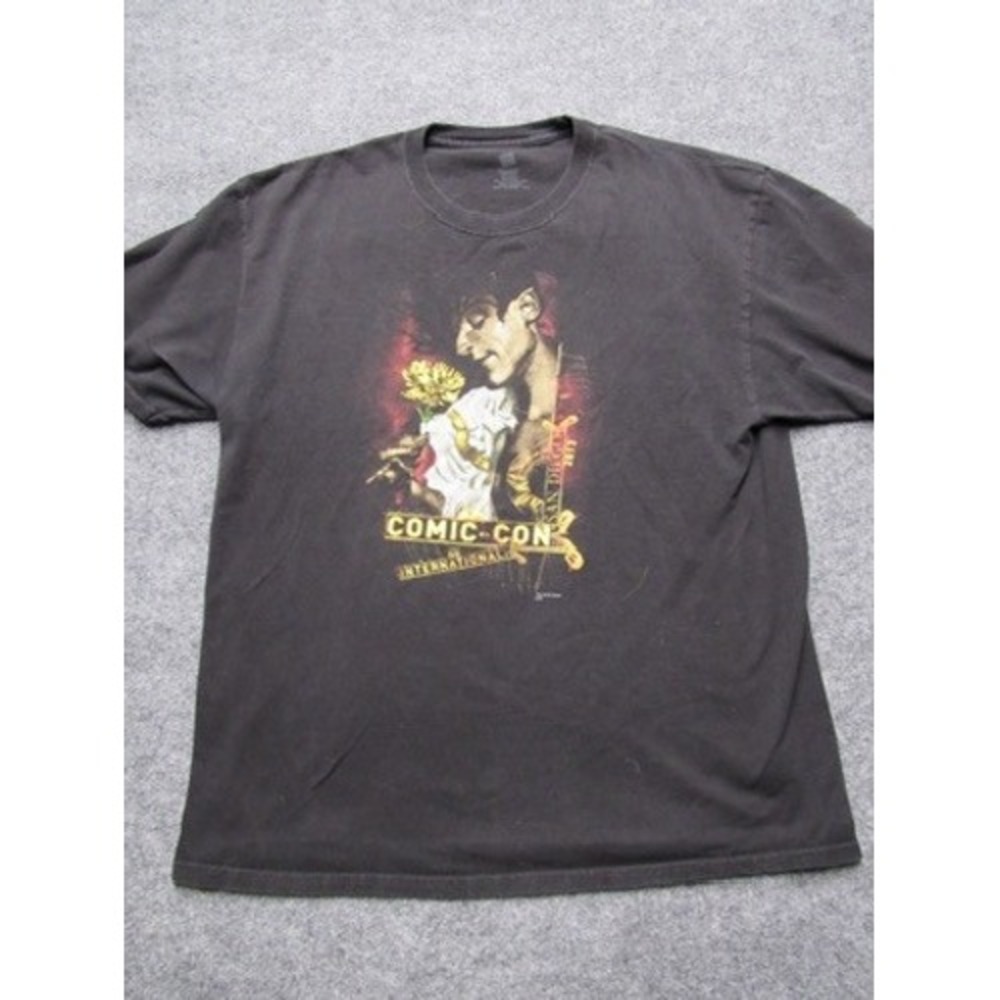 Hanes San Diego Comic-Con 2013 Graphic T-Shirt Mens XL Black Short Sleeve Cotton